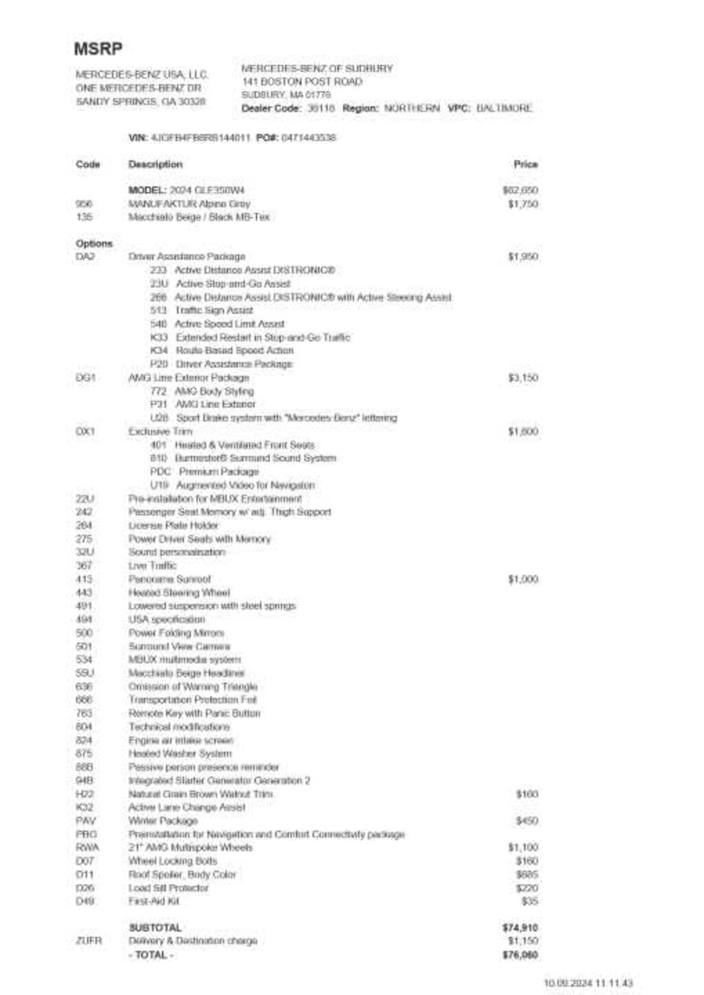 Certified 2024 MercedesBenz GLE 350 For Sale in Sudbury,MA Near