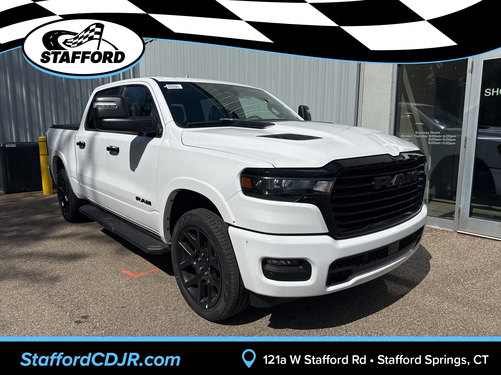 2025 Bright White Ram 1500 LARAMIE CREW CAB 4X4 5'7 BOX Truck
