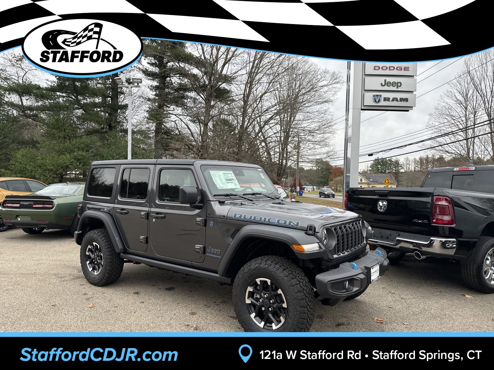 2024 Granite Crystal Jeep Wrangler 4xe 4-DOOR RUBICON SUV