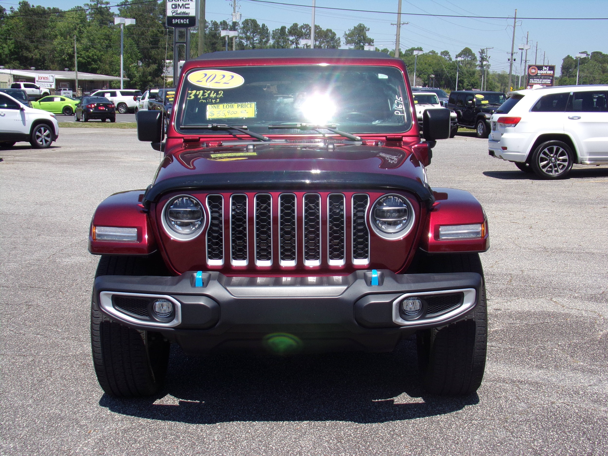 Certified 2022 Jeep Wrangler Unlimited Sahara 4XE with VIN 1C4JJXP69NW129041 for sale in Thomasville, GA