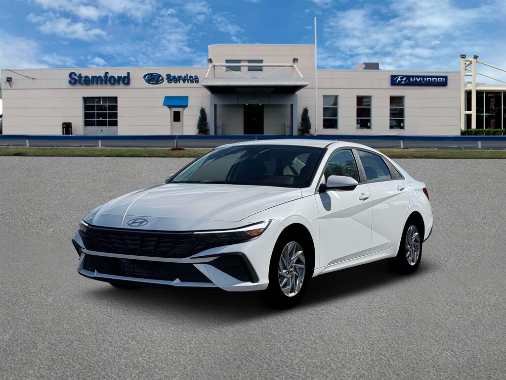 New 2026 Hyundai Elantra Hybrid Blue Sedan