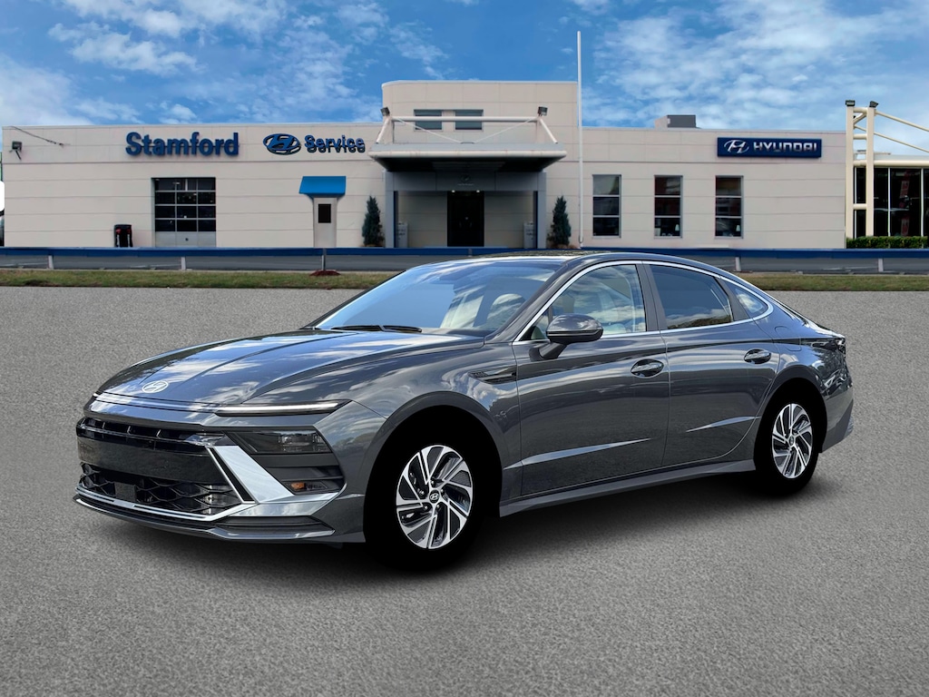 New 2026 Hyundai Sonata Hybrid Blue Sedan