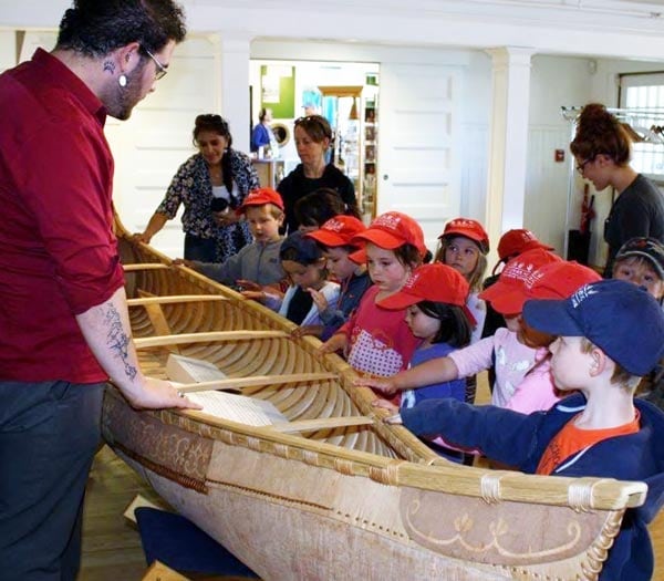Children touring the museum