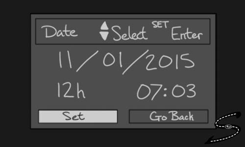 Dash display during clocksetting