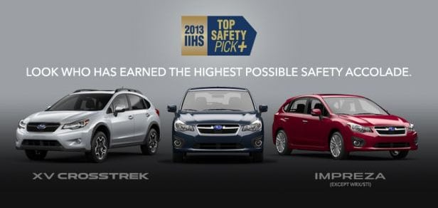 2014 Subaru Impreza and 2013 Subaru XV Crosstrek Earn IIHS Top Safety 
