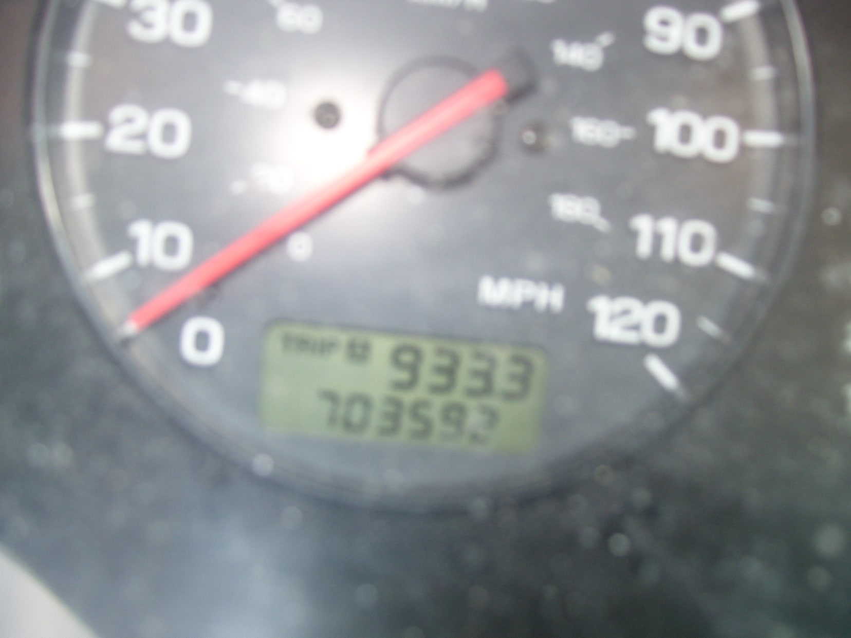 Odometer picture showing 703592