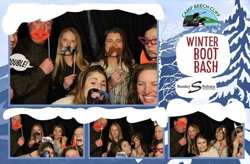 The photo booth at the Winter Boot Bash brought in quite a few people, including Camp Beech Cliff staff