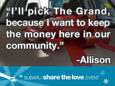 I'll pick the Grand because I want to keep the money here in our community