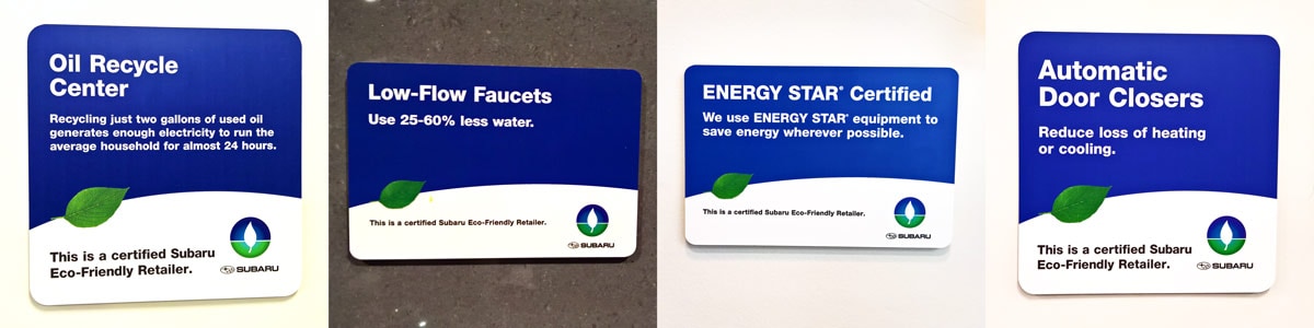 Eco-friendly placard collage