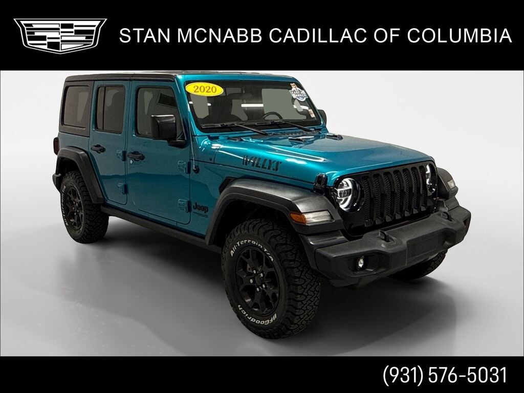 Used 2020 Jeep Wrangler Willys 4x4 3.6L 1 Owner Sport Utility