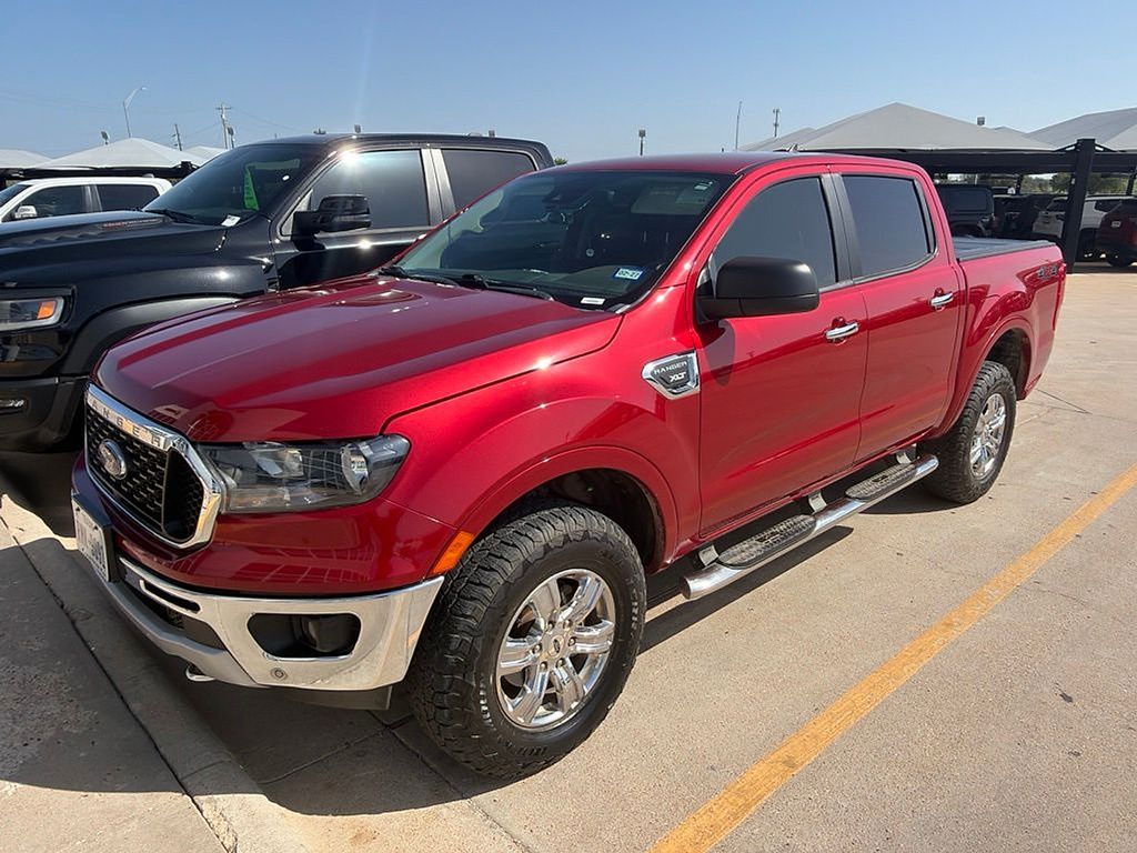 Red 2021 Ford Ranger Pickup Truck Four-Wheel Drive Automatic