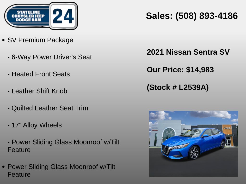 Certified 2021 Nissan Sentra SV Sedan