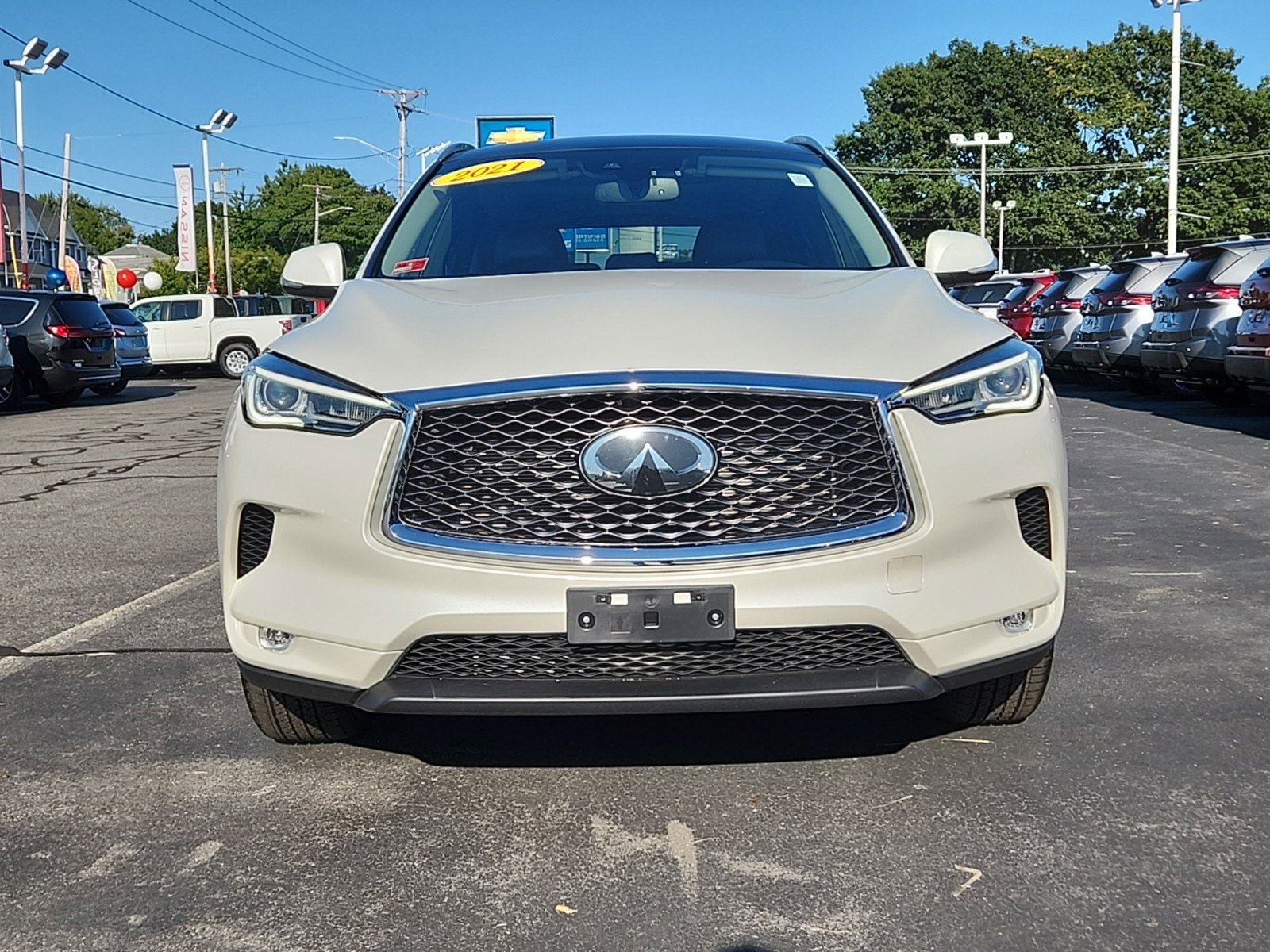 Used 2021 INFINITI QX50 Luxe with VIN 3PCAJ5BBXMF110560 for sale in East Providence, RI