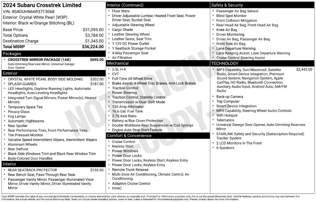 Certified 2024 Subaru Crosstrek Limited SUV