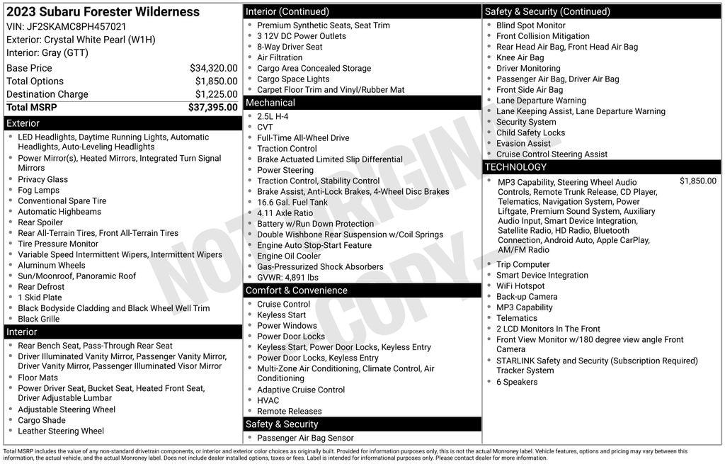 Used 2023 Subaru Forester Wilderness SUV