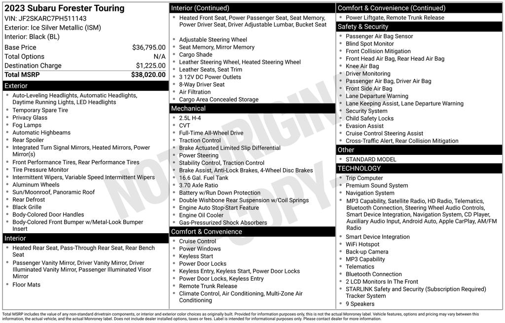Used 2023 Subaru Forester Touring SUV