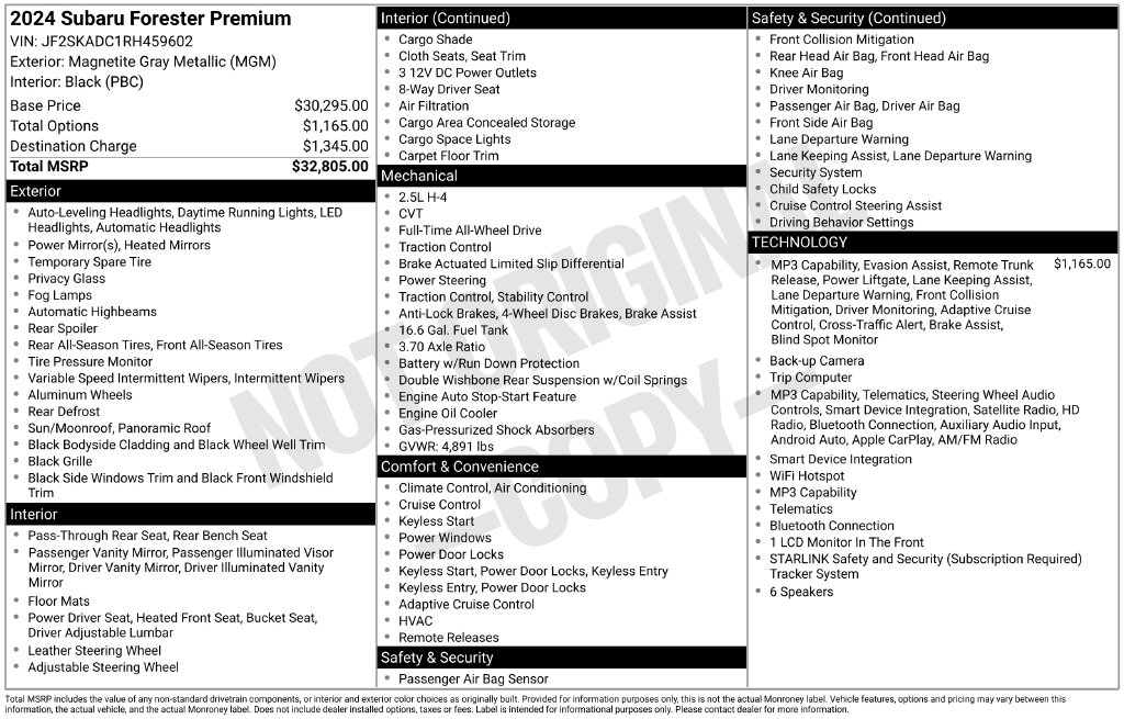 Used 2024 Subaru Forester Premium SUV
