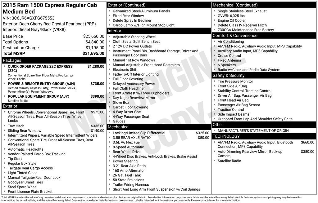 2015 RAM 1500 Express Regular Cab's photo