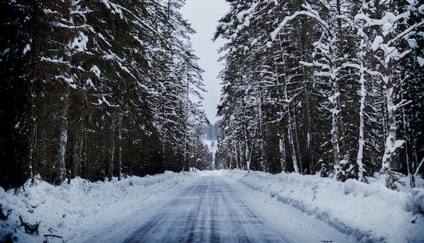 Road Covered in Snow Road Covered in Snow