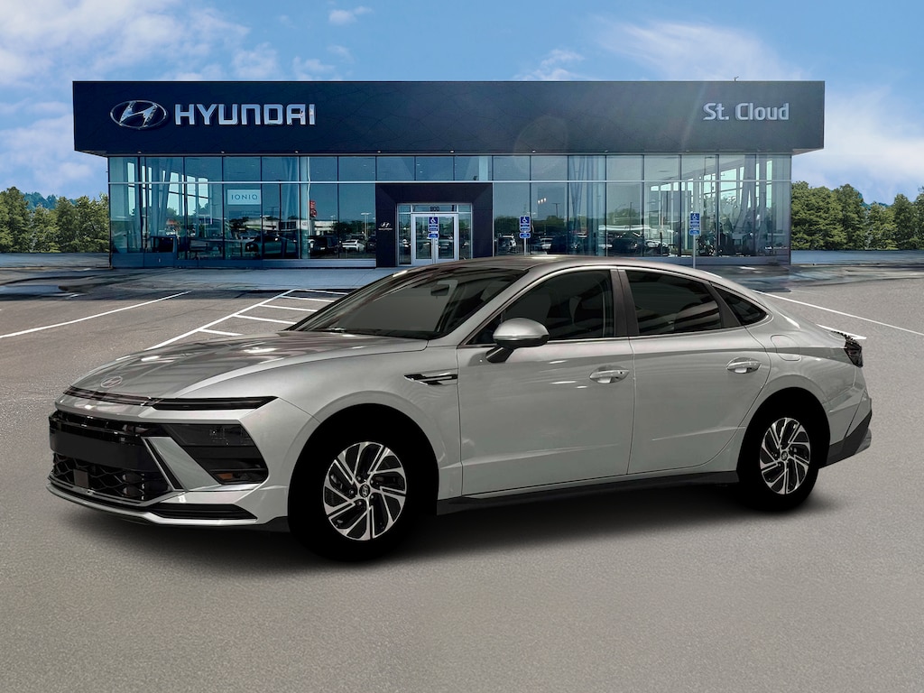 New 2026 Hyundai Sonata Hybrid Blue Sedan