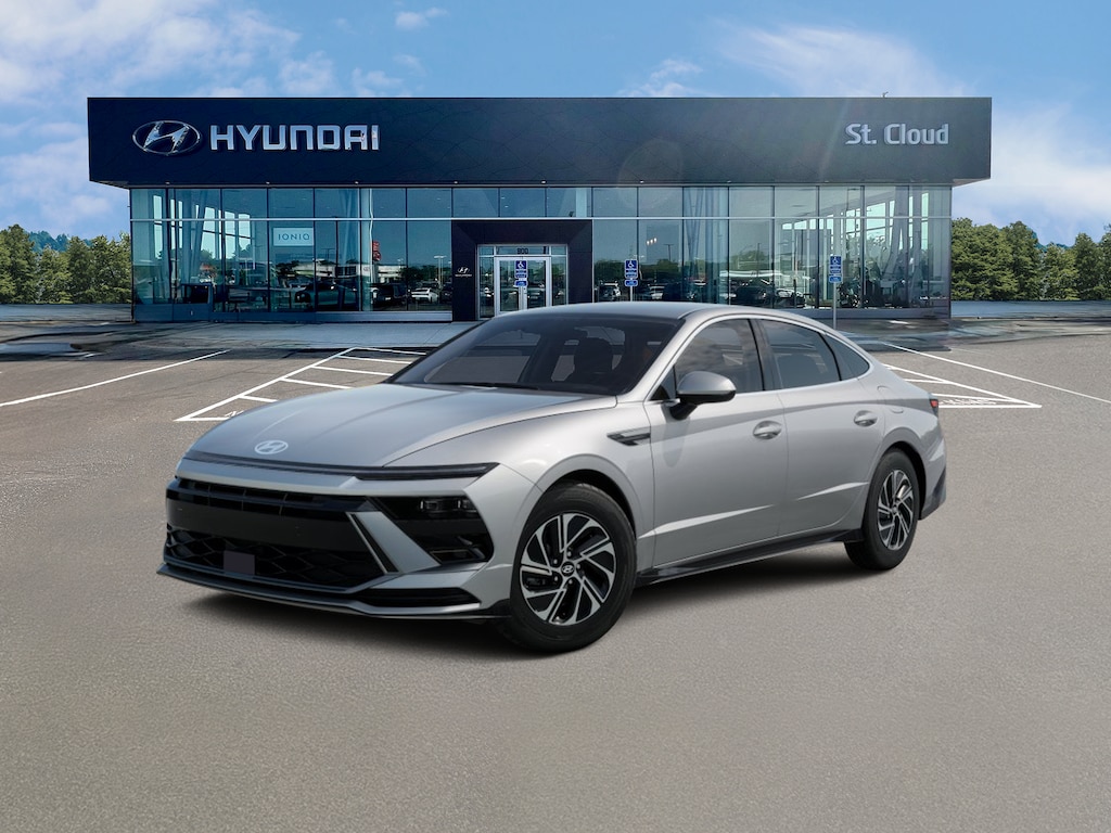 New 2026 Hyundai Sonata Hybrid Blue Sedan