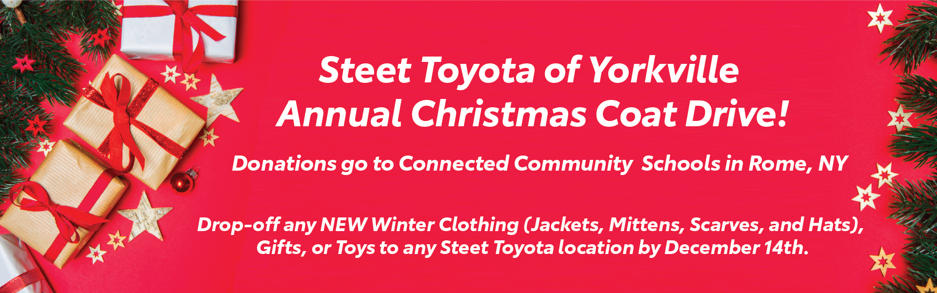 Steet Toyota Christmas Coat Drive Steet Toyota of Yorkville