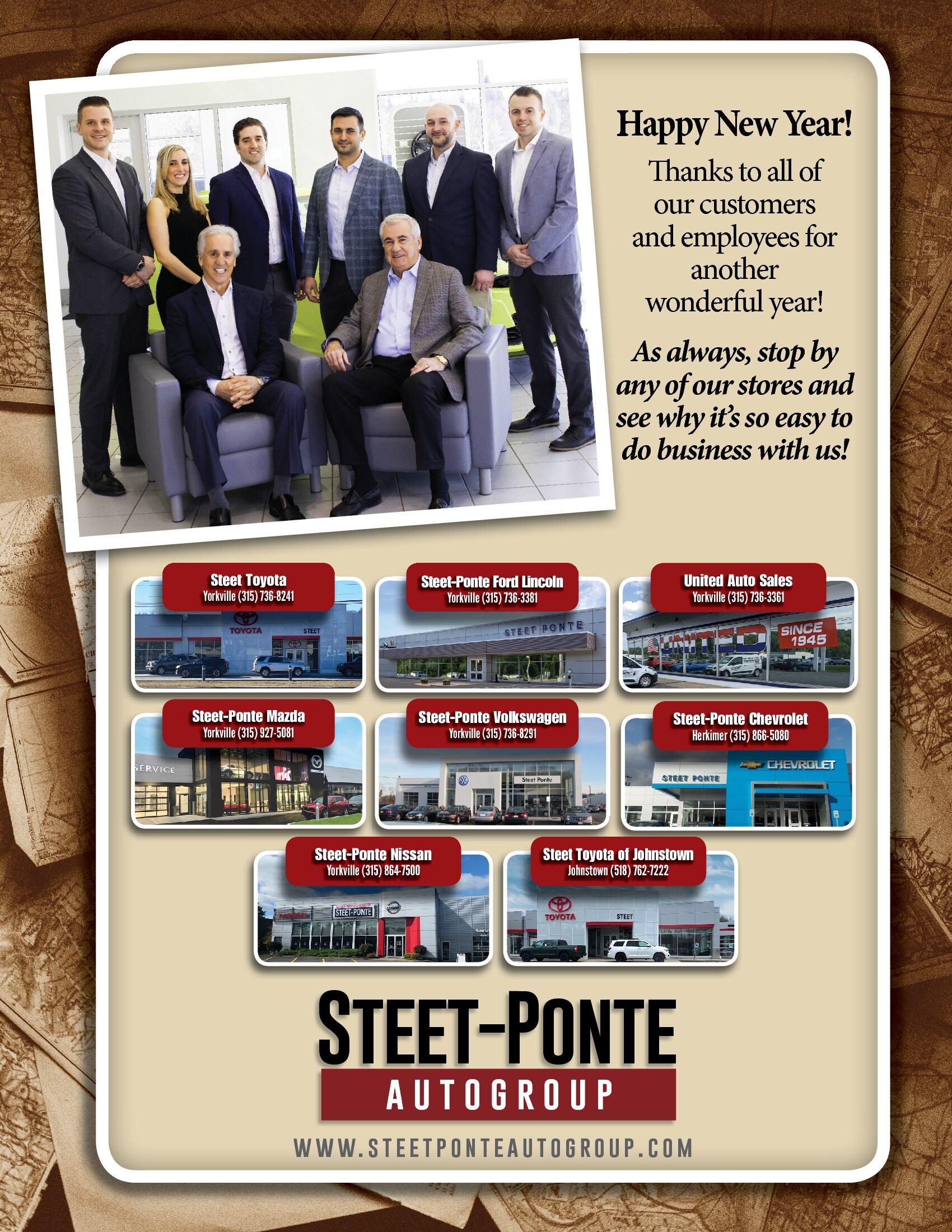Happy 2022 From Steet Toyota of Yorkville and the Steet Ponte Auto