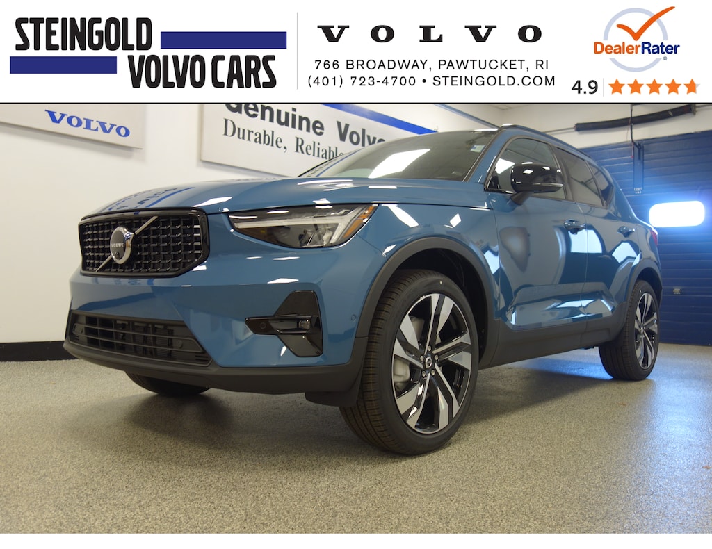 New 2024 Volvo XC40 B5 AWD Plus Dark Theme Fjord Blue For Sale in Rhode