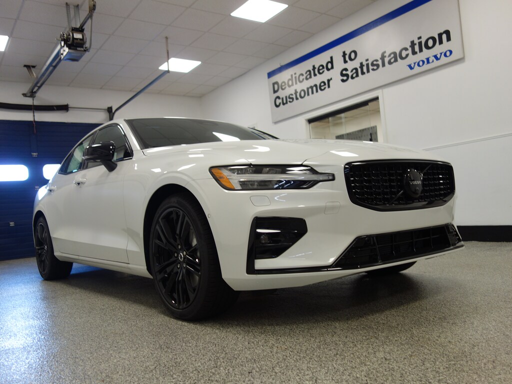 New 2024 Volvo S60 B5 AWD Plus Black Edition Crystal White For Sale in