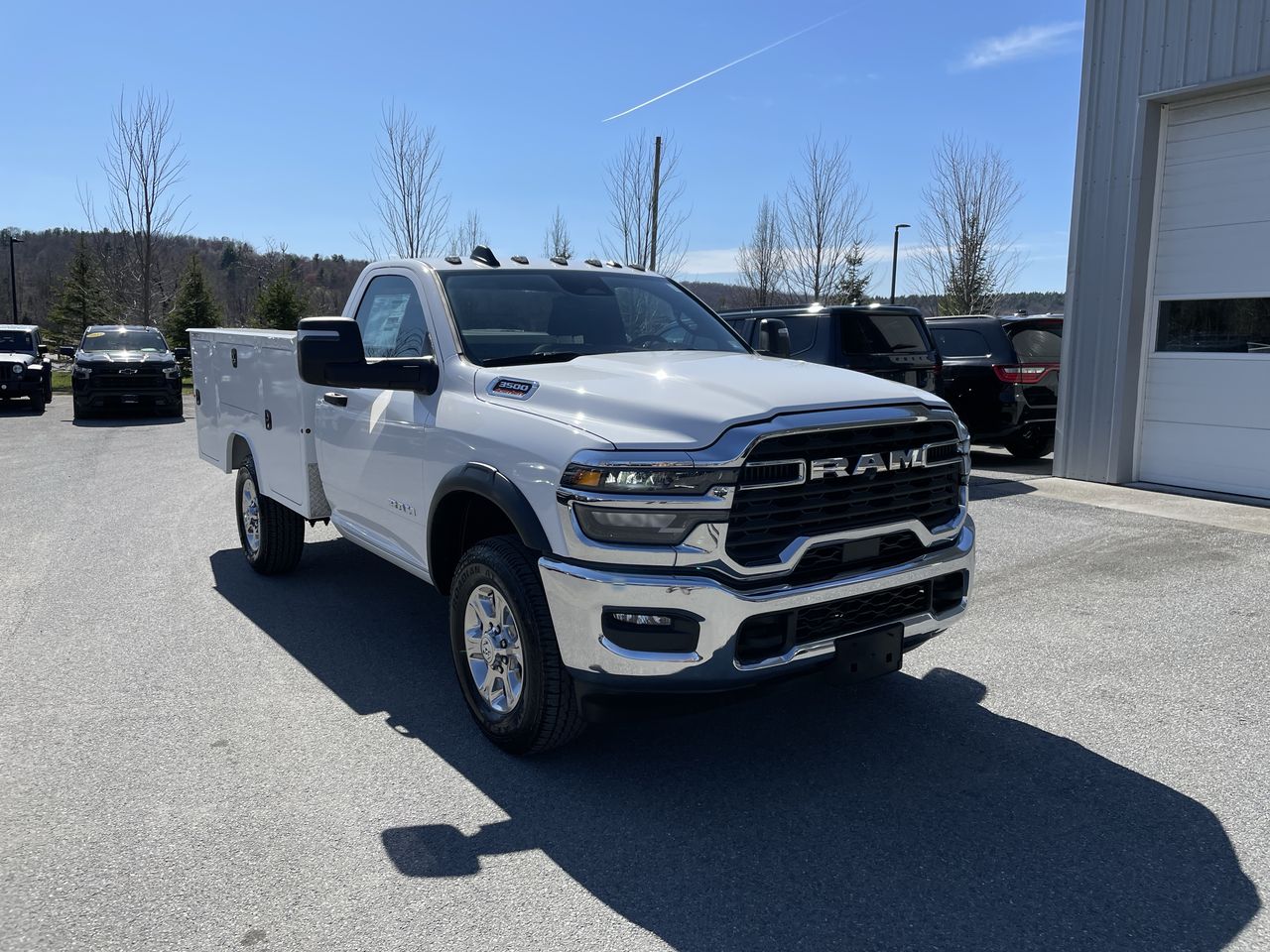 Bright White 2025 RAM 3500 Chassis Big Horn Regular Cab SB 4WD Pickup Truck Four-Wheel Drive 8-Speed Automatic