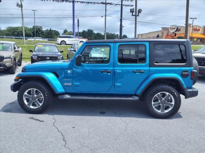 Used 2020 Jeep Wrangler Unlimited Sahara with VIN 1C4HJXEN5LW327816 for sale in Princeton, WV