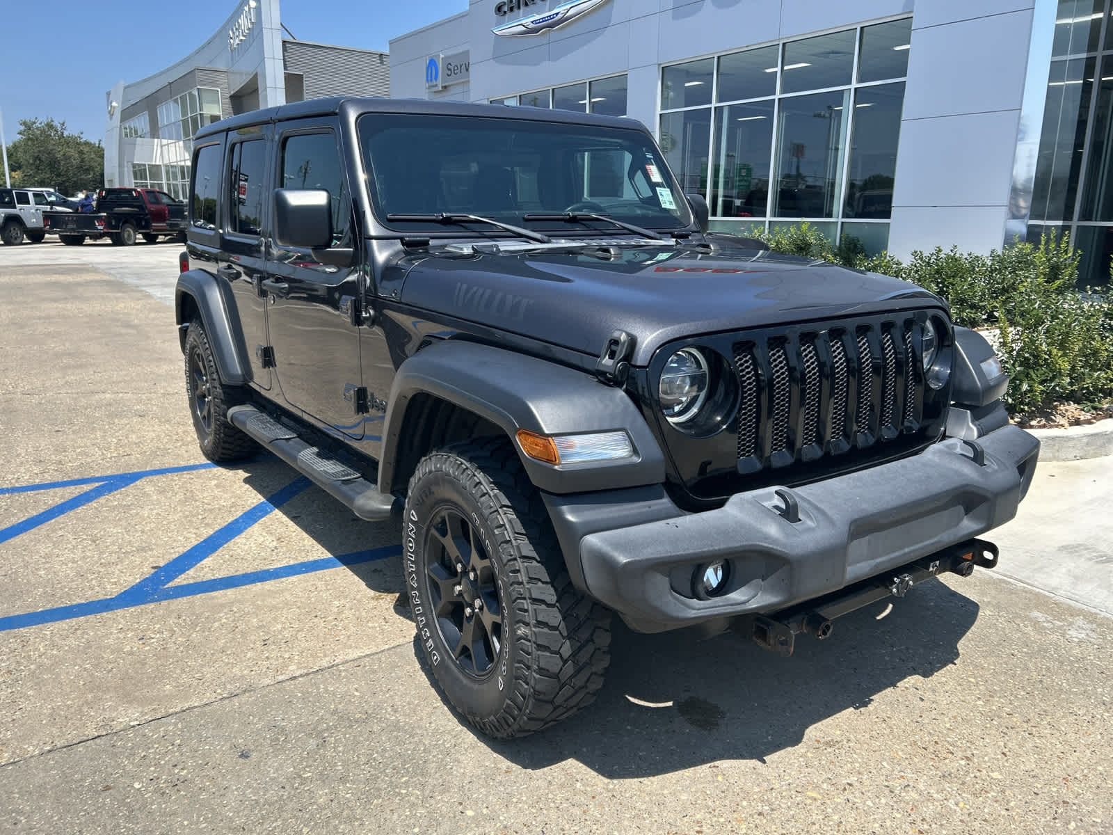 Used 2020 Jeep Wrangler Unlimited Willys with VIN 1C4HJXDG0LW252476 for sale in Opelousas, LA