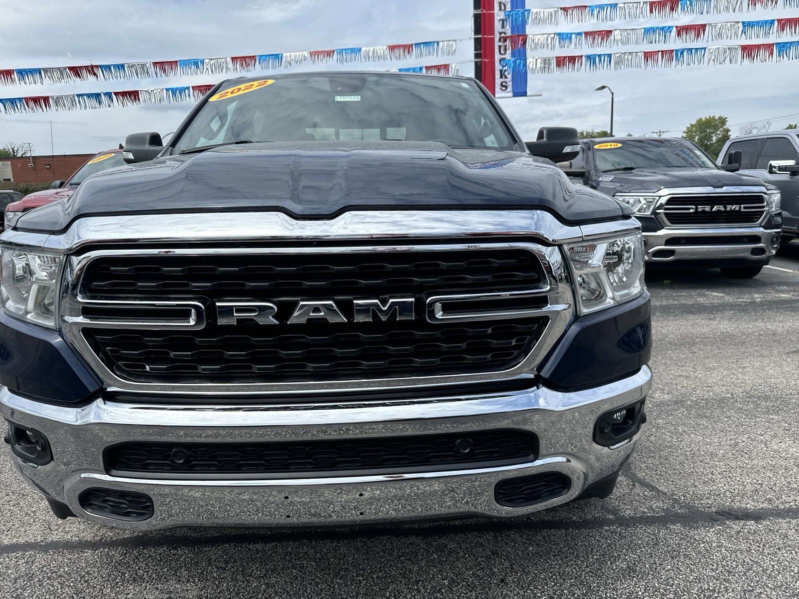 Used 2022 RAM Ram 1500 Pickup Big Horn/Lone Star with VIN 1C6SRFFT2NN457851 for sale in Princeton, IN