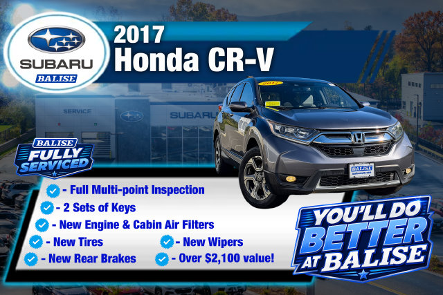 Used 2017 Honda CR-V EX-L with VIN 5J6RW2H87HL045310 for sale in Hadley, MA