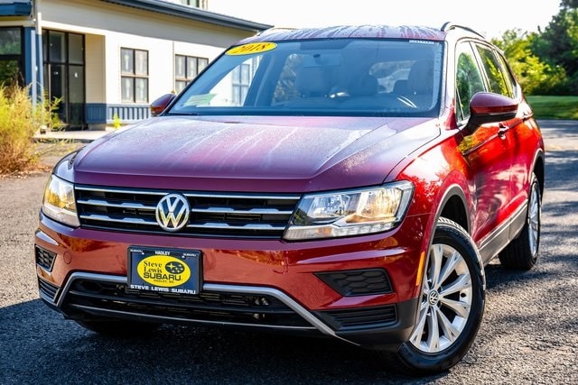 Used 2018 Volkswagen Tiguan S with VIN 3VV0B7AX8JM100636 for sale in Hadley, MA