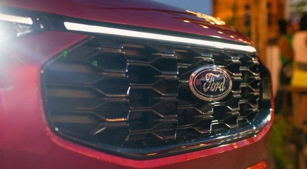 Grille on a red 2025 Ford Escape.