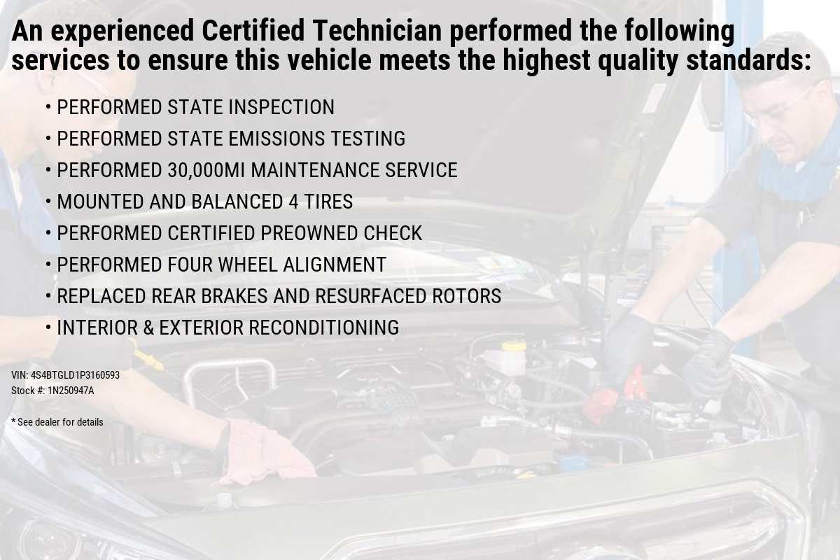 Certified 2023 Subaru Outback Onyx Edition with VIN 4S4BTGLD1P3160593 for sale in Leesport, PA