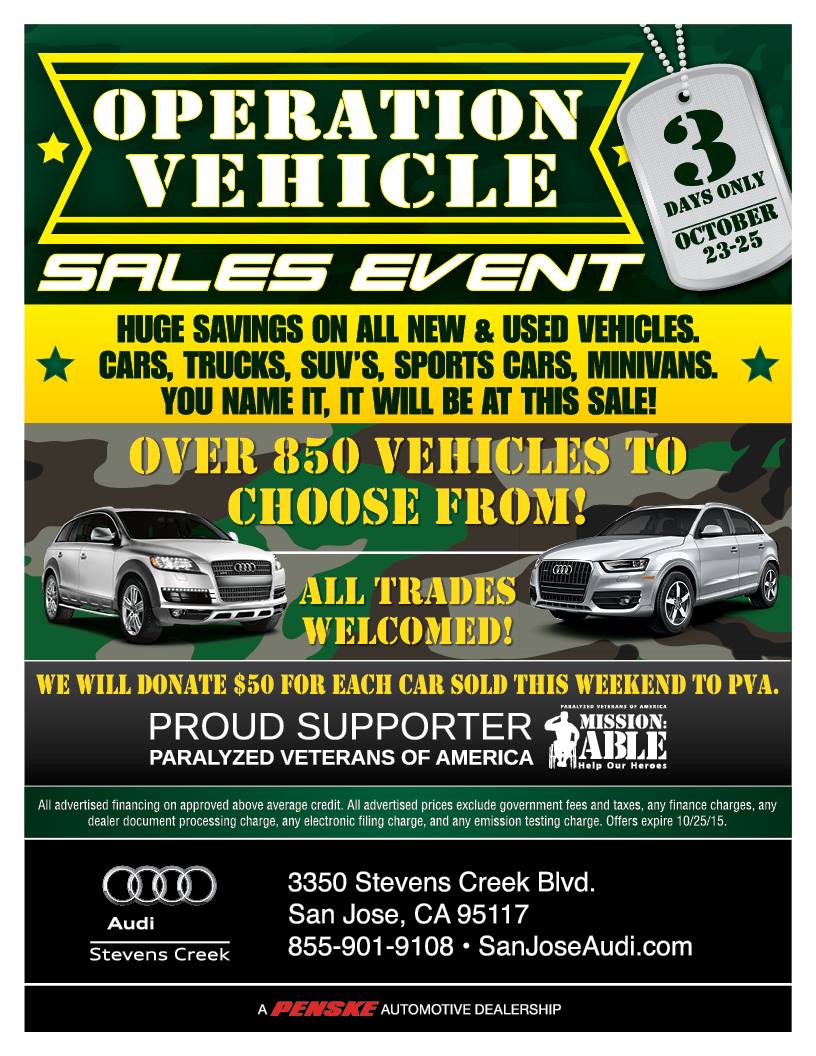 Operation Vehicle Sales Event Audi Stevens Creek