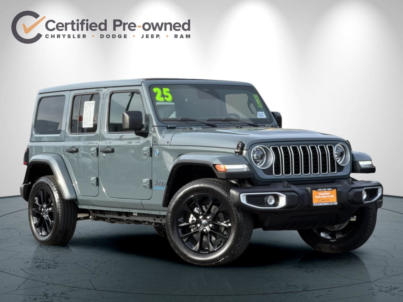 Certified 2025 Jeep Wrangler 4xe Sahara 4XE with VIN 1C4RJXP61SW600839 for sale in San Jose, CA