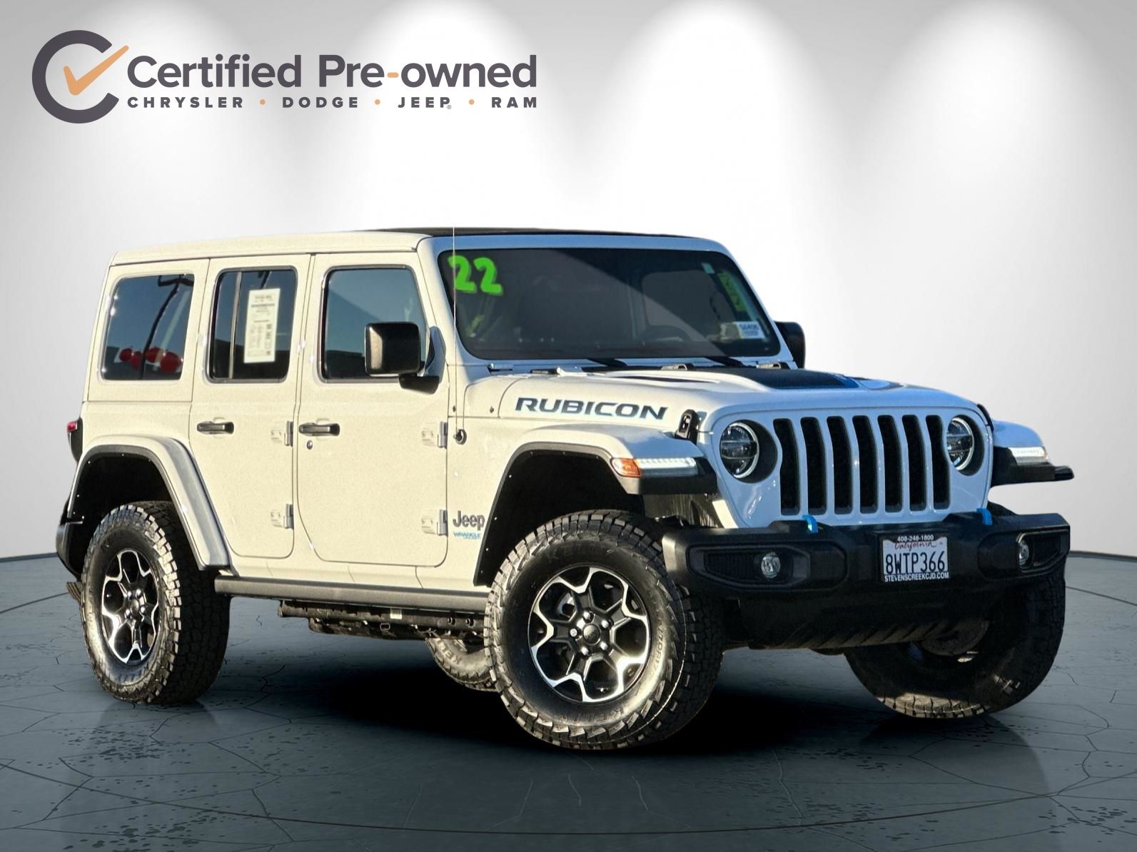 Used 2021 Jeep Wrangler Unlimited Rubicon 4XE with VIN 1C4JJXR64MW726299 for sale in San Jose, CA