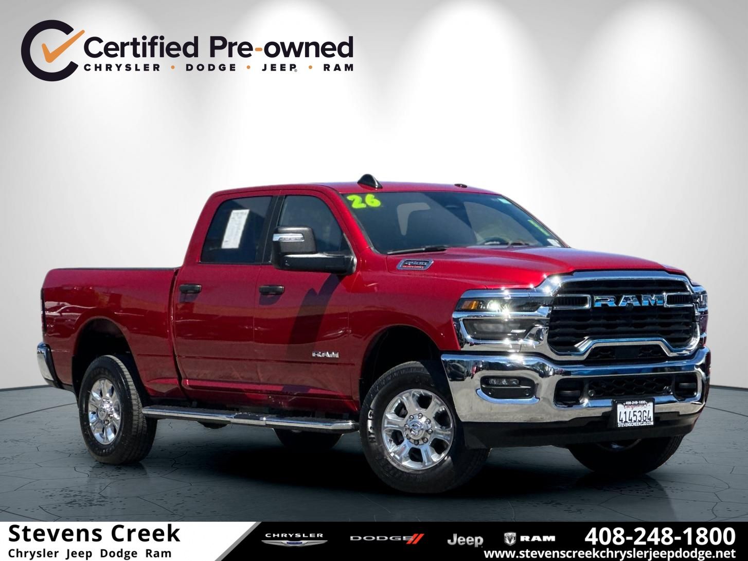 Molten Red Pearlcoat 2026 RAM 2500 Big Horn Crew Cab 4WD Pickup Truck Four-Wheel Drive 8-Speed Automatic