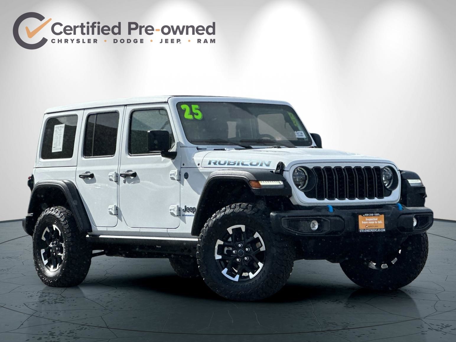 Certified 2025 Jeep Wrangler 4xe Rubicon 4XE with VIN 1C4RJXR63SW579585 for sale in San Jose, CA