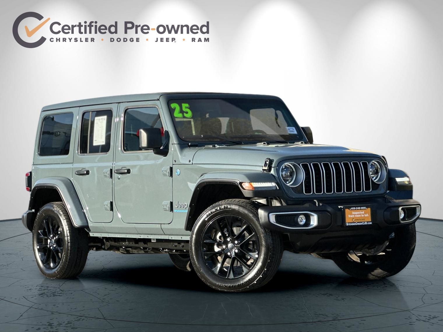Used 2025 Jeep Wrangler 4xe Sahara 4XE with VIN 1C4RJXP67SW579009 for sale in San Jose, CA