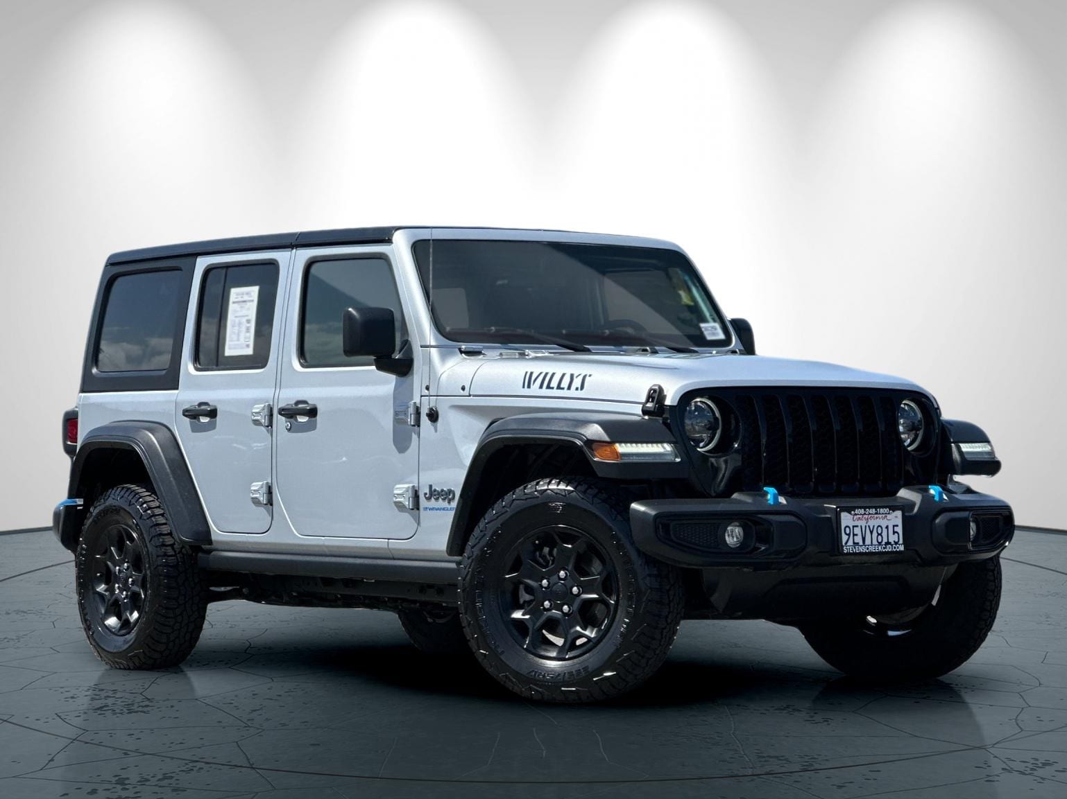 Used 2023 Jeep Wrangler 4xe Willys 4XE with VIN 1C4JJXN63PW630139 for sale in San Jose, CA