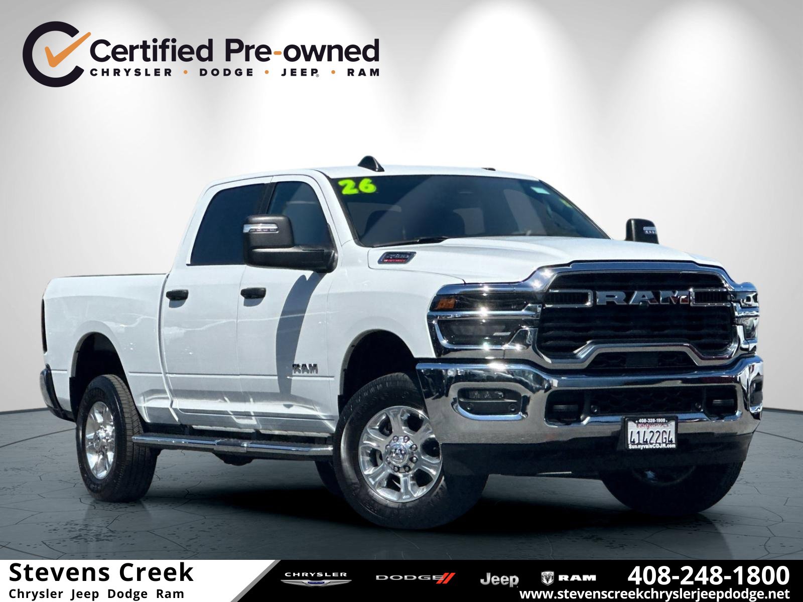 Bright White Clearcoat 2026 RAM 2500 Pickup Truck Four-Wheel Drive 8-Speed Automatic