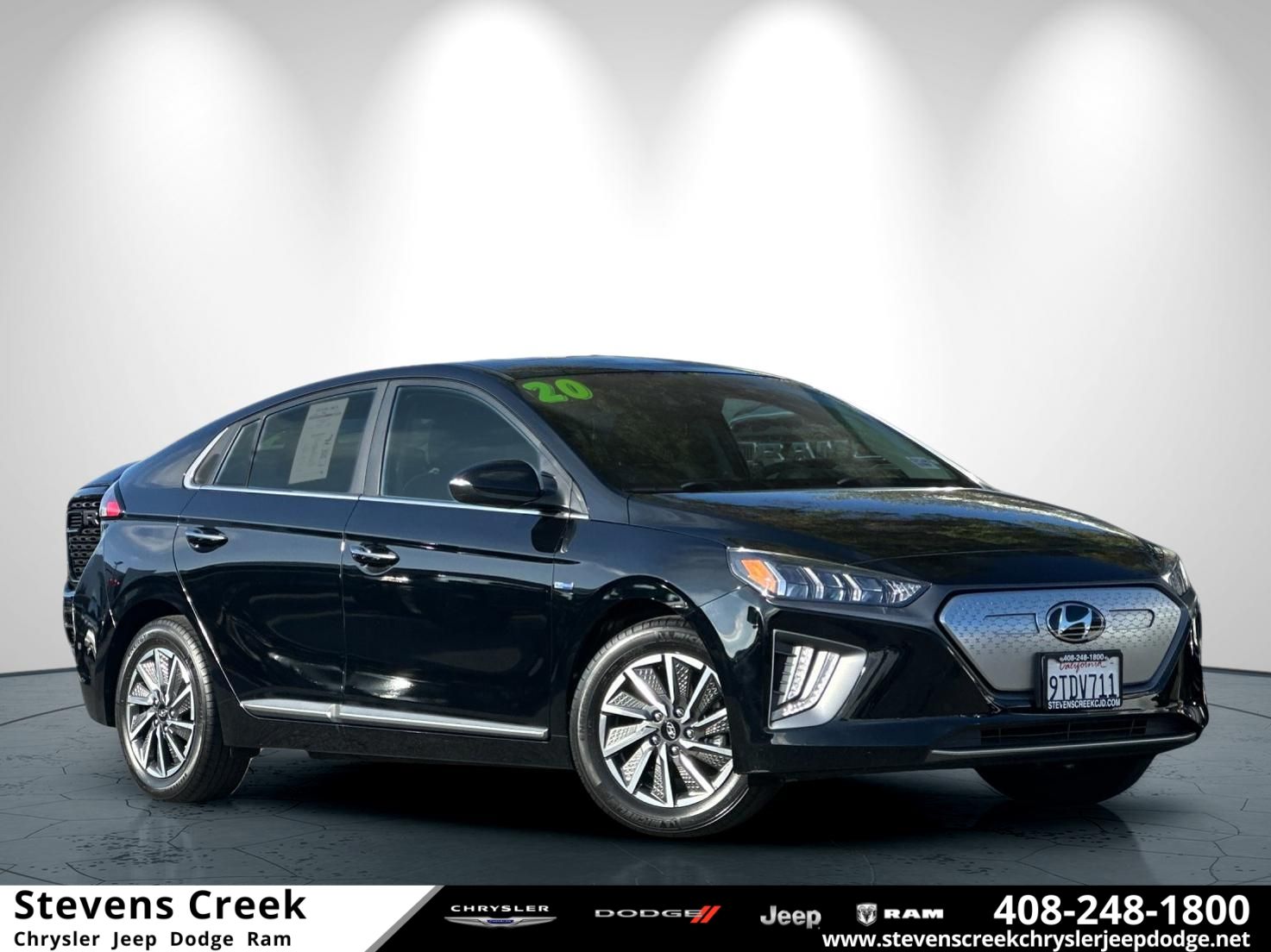 Black Noir Pearl 2020 Hyundai Ioniq Electric Hatchback Front-Wheel Drive 1-Speed Automatic