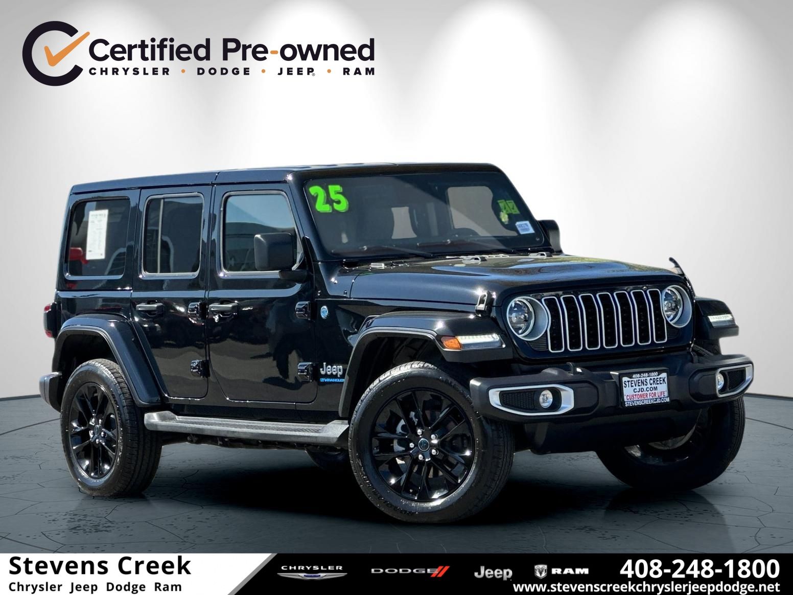 Black Clearcoat 2025 Jeep Wrangler 4xe Sahara 4WD SUV / Crossover Four-Wheel Drive 8-Speed Automatic