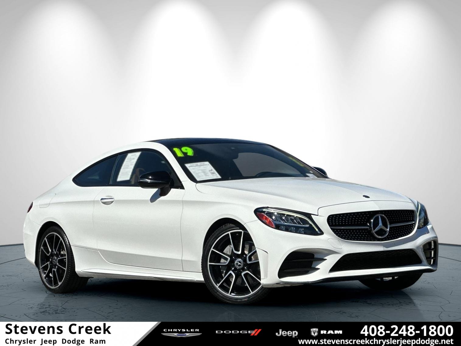 White 2019 Mercedes-Benz C-Class Coupe Rear-Wheel Drive 9-Speed Automatic