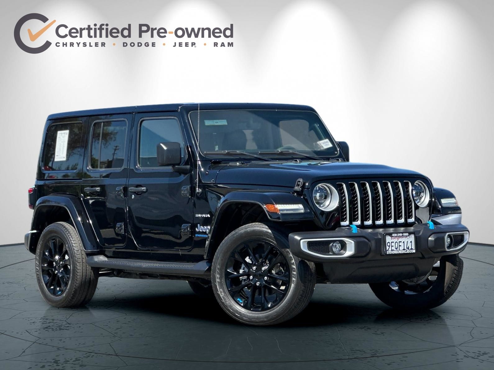 Used 2023 Jeep Wrangler 4xe Sahara 4XE with VIN 1C4JJXP6XPW661918 for sale in San Jose, CA
