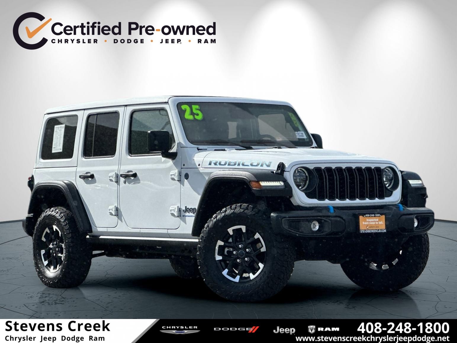 Bright White Clearcoat 2025 Jeep Wrangler 4xe Rubicon 4WD SUV / Crossover Four-Wheel Drive 8-Speed Automatic